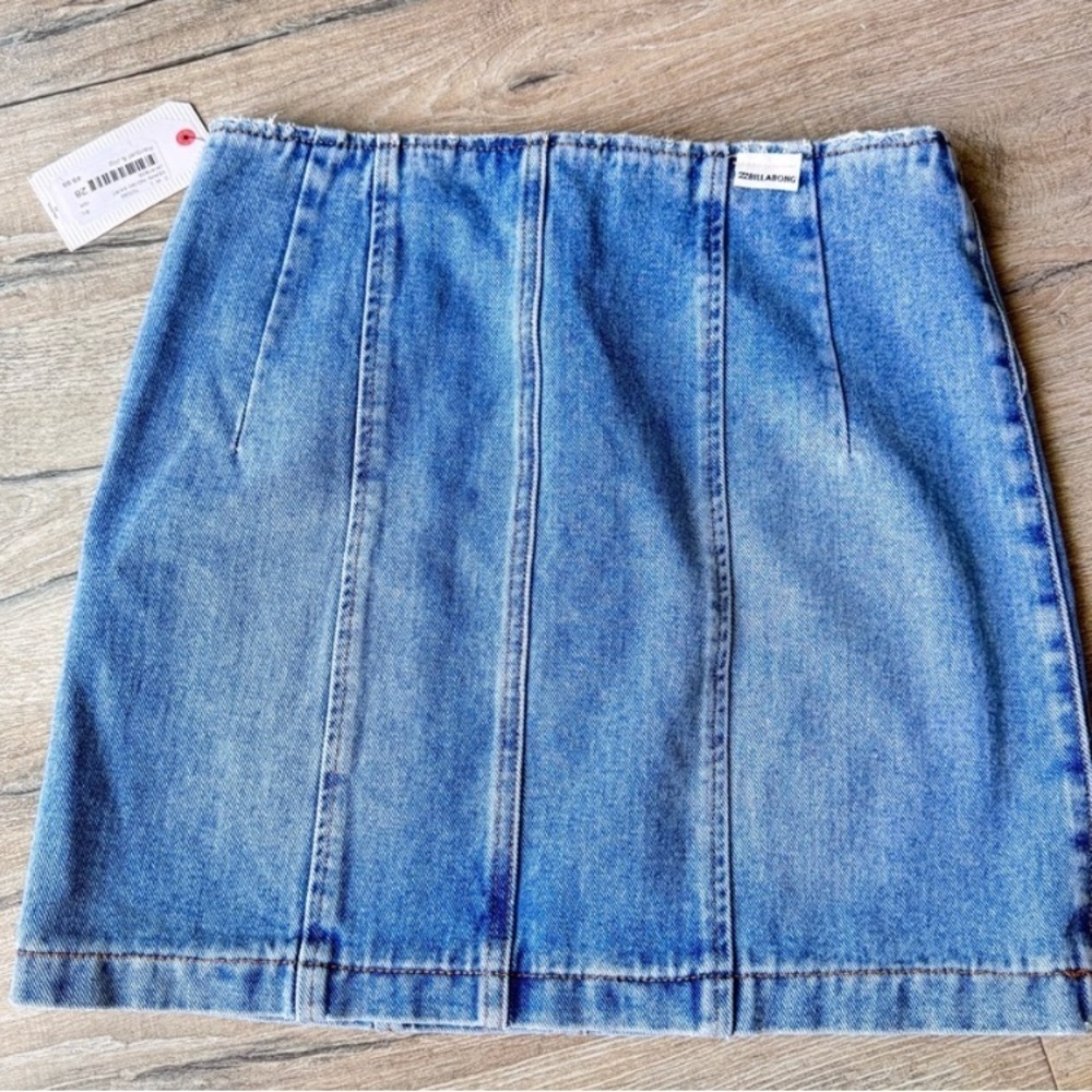 Billabong Blue Denim Mini Skirt - Picture 3 of 9